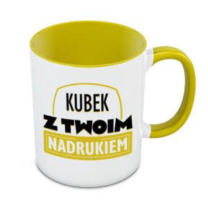Kubek  Combo z nadrukiem - żółty