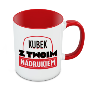 Kubek Combo z nadrukiem - czerwony