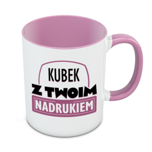 Kubek  Combo z nadrukiem - różowy